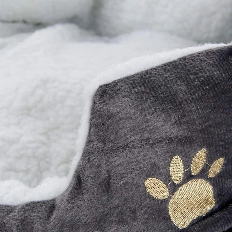 Cozy Plush Cave Bed for Dogs and Cats - Soft Plush with Sherpa Fleece Interior