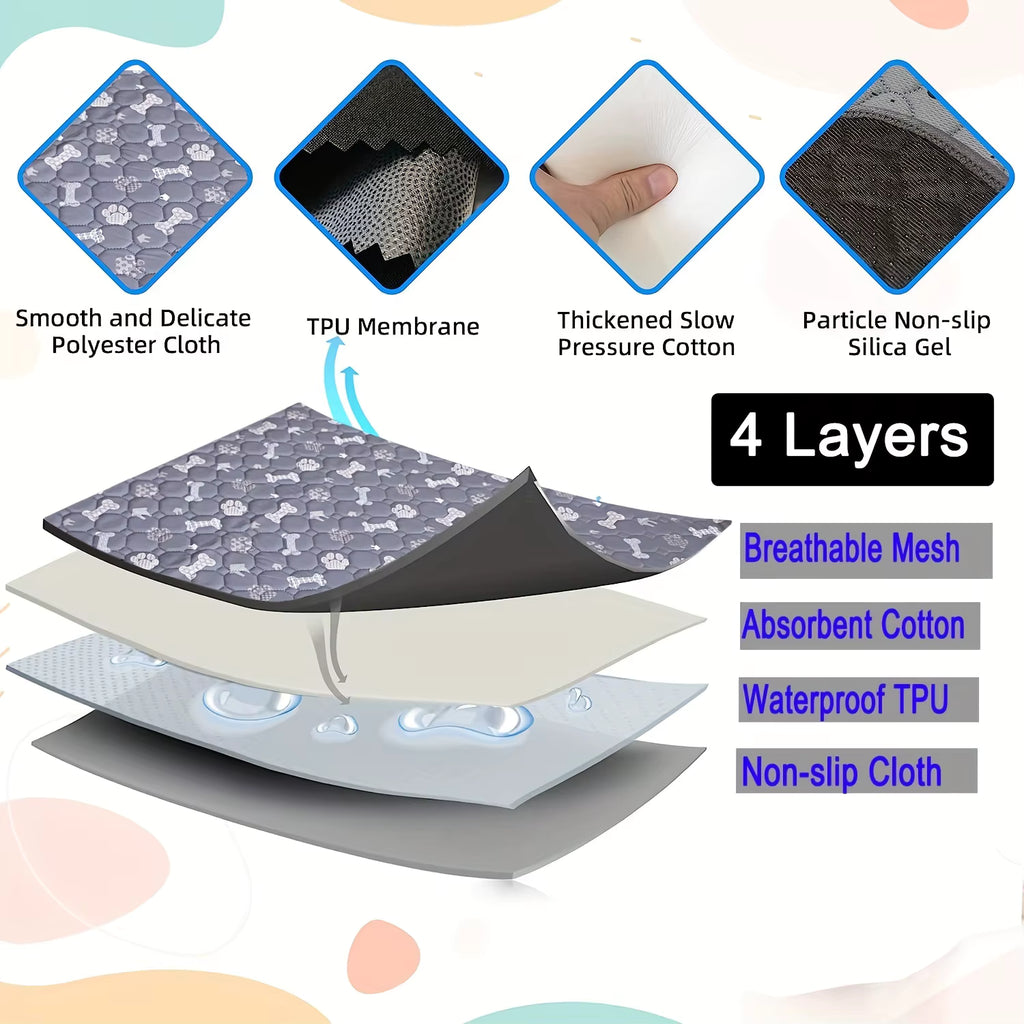 4-Layer Washable & Waterproof Pet Training Pad