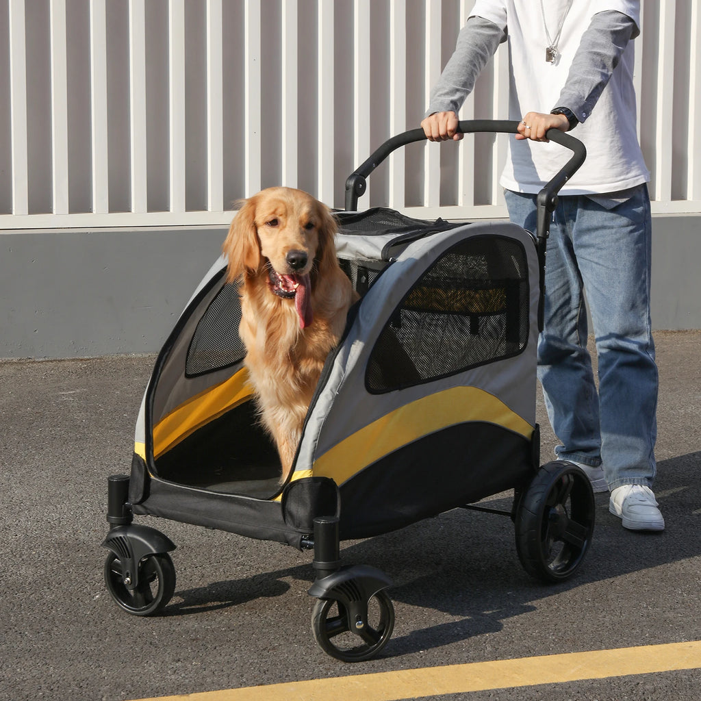 Heavy-Duty All-Terrain Pet Stroller (M, L, XL Sizes)