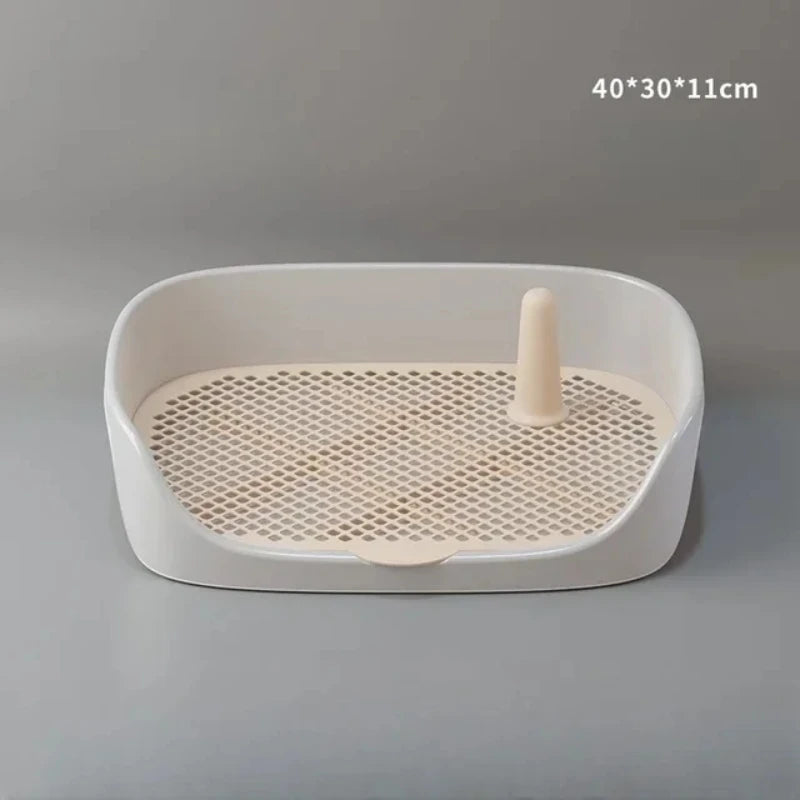 Grate Pet Potty Training Tray with Removable Pee Post