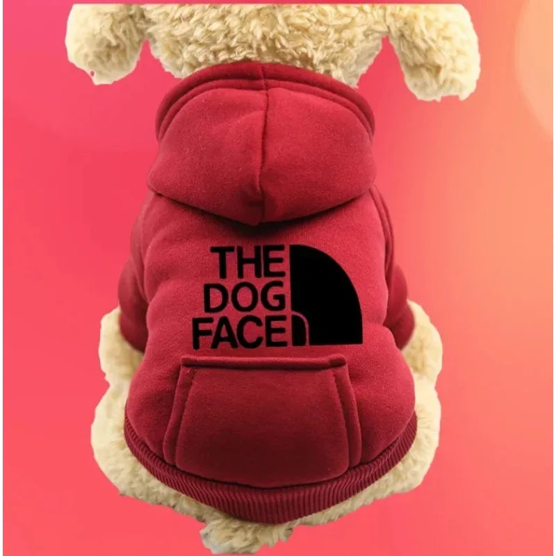 "The Dog Face" Hoodie with Hood and Pocket - Cozy Urban Style