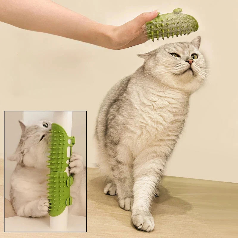 2-in-1 Corner Mount Self-Groomer and Scratcher