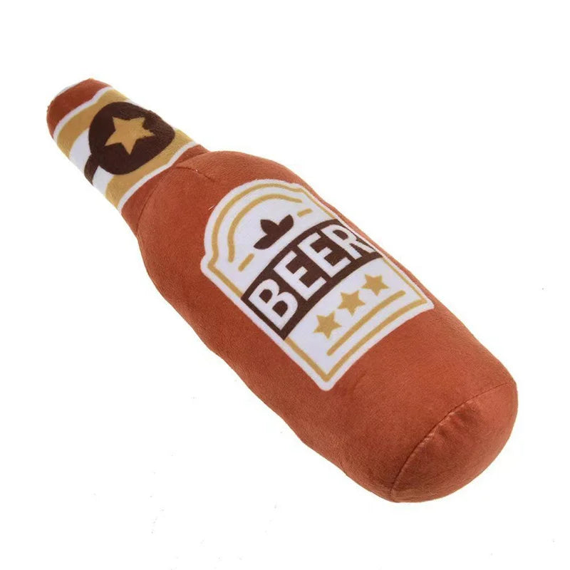 "Beer Bottle" Plush Toy Set - Themed Fun for Your Dog