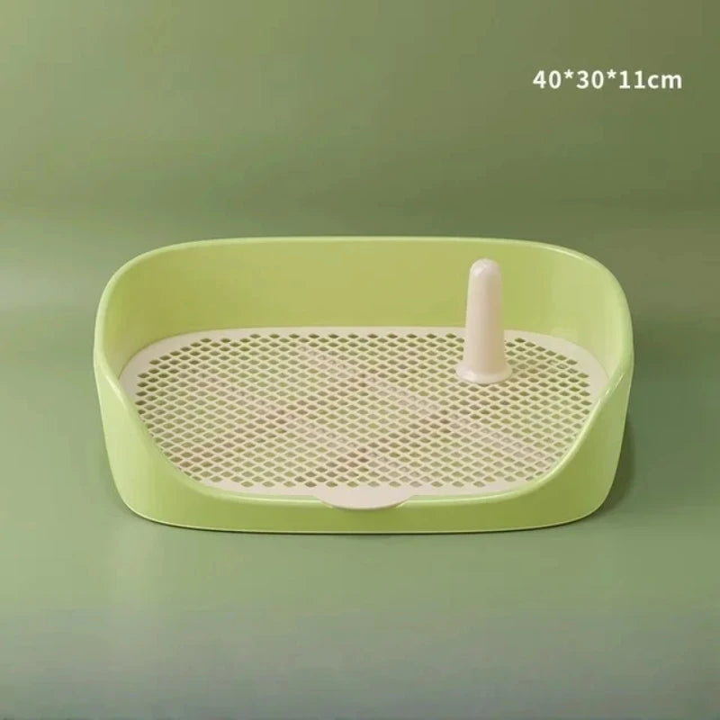Grate Pet Potty Training Tray with Removable Pee Post