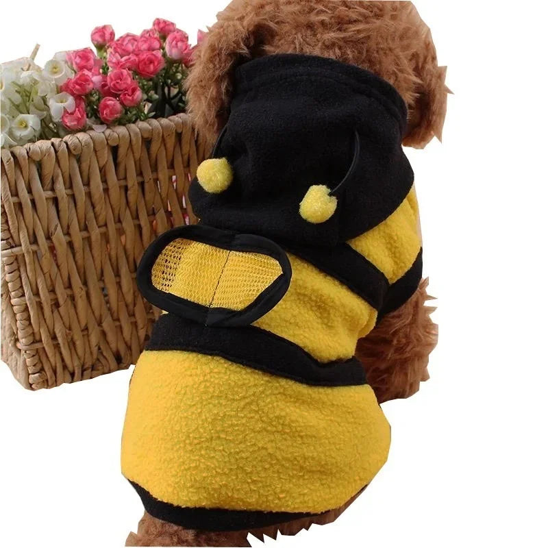 Bee Fleece Costume Coat - Super Warm and Adorable for Pets