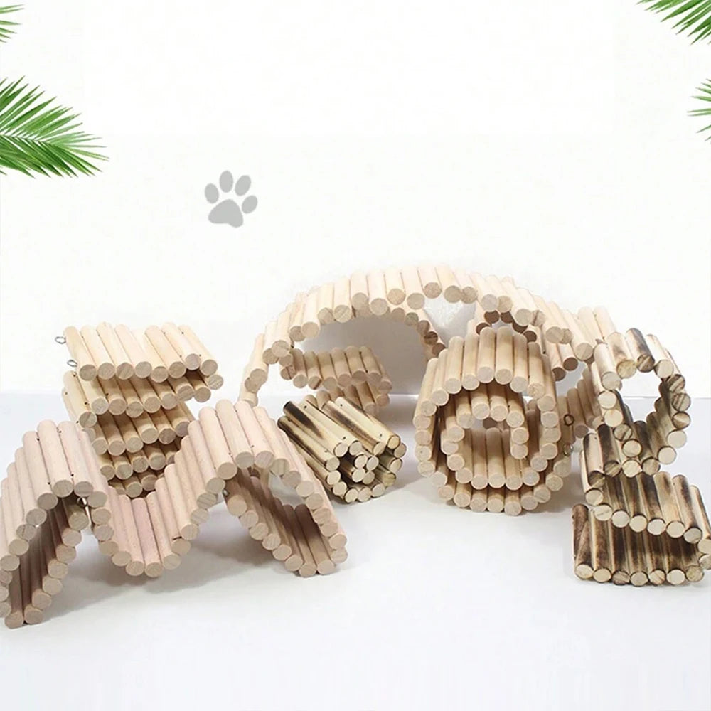 Flexible Wooden Exploration Bridge Set