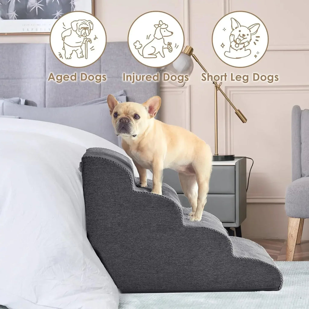 Soft Foam Pet Stairs (2, 3 or 4 Steps) - Customized Height Support