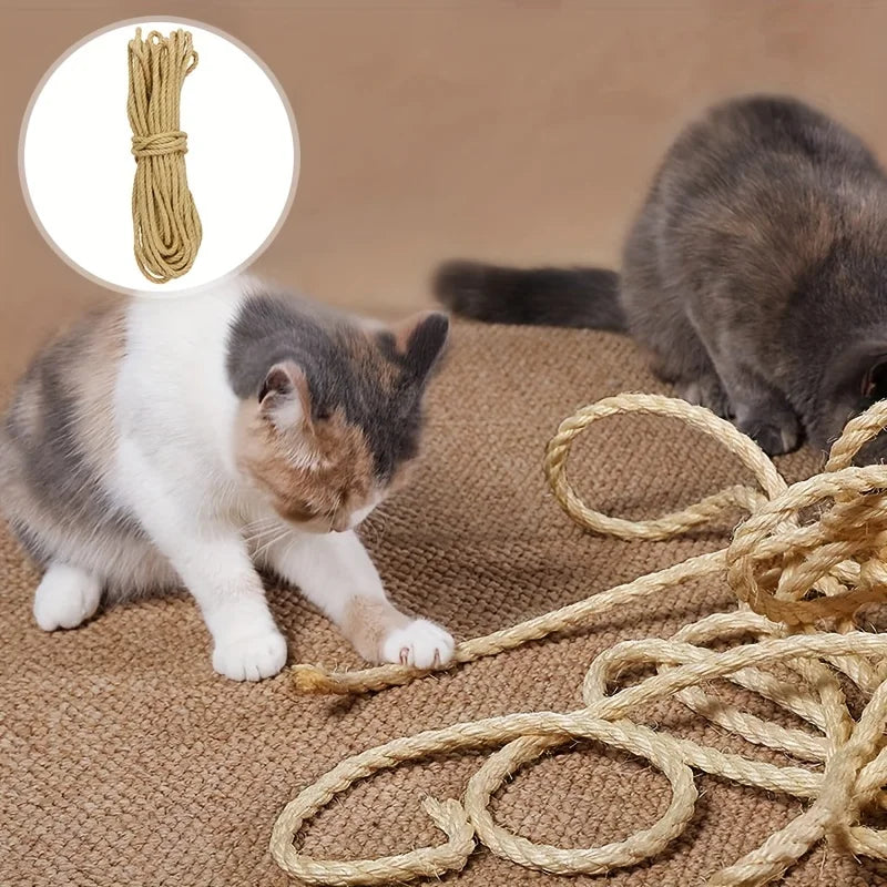 DIY Sisal Rope Roll for Scratching Post Repair & Creation