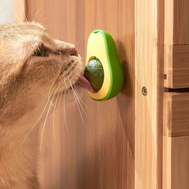 Avocado Shaped Catnip Toy - Fun and Compact Design for Cats