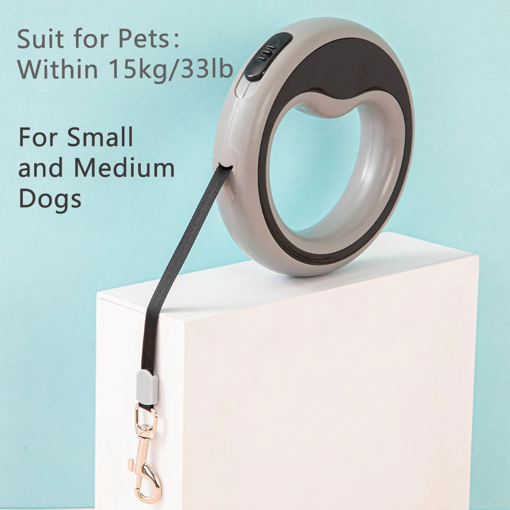 Compact 2.5m Retractable Leash for Small & Medium Dogs (Up to 15kg)