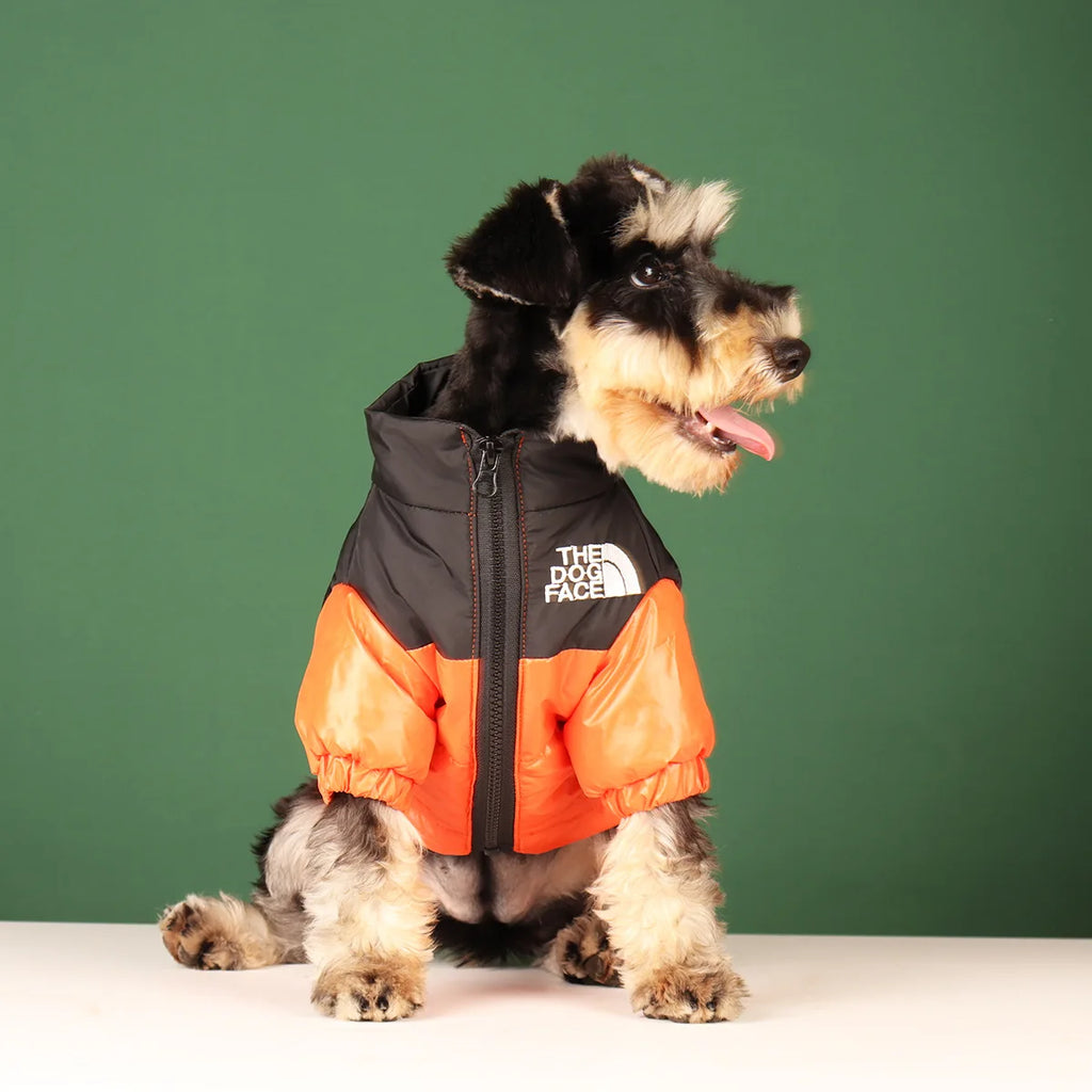"The Dog Face" Two-Tone Puffer Jacket - Thermal Protection and Adventurous Style