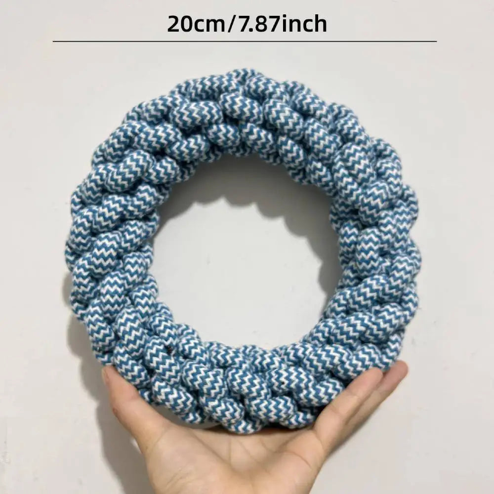 Braided Rope Dog Toy (Ring Shape) - Durability and Dental Cleaning