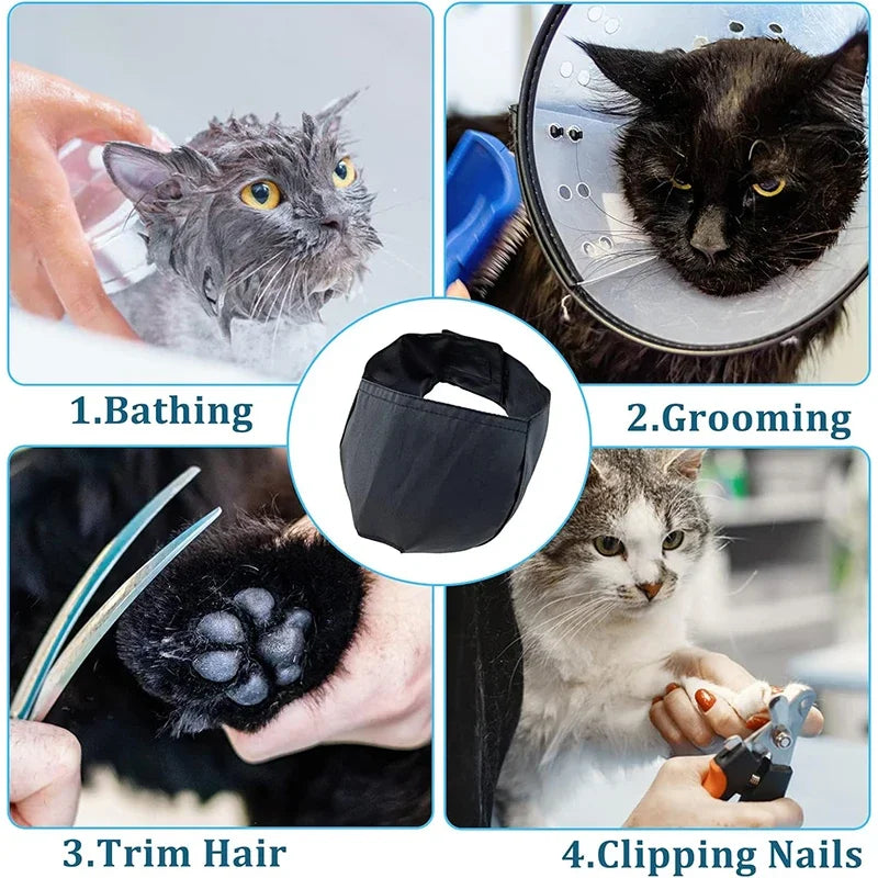 Adjustable Comfort Cat Muzzle for Grooming & Safety