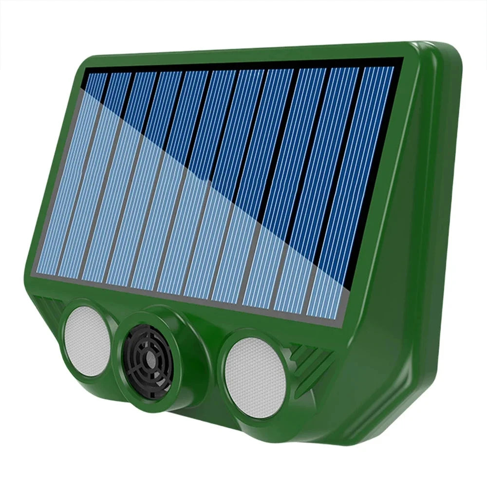 Solar-Powered Ultrasonic Outdoor Animal Repellent