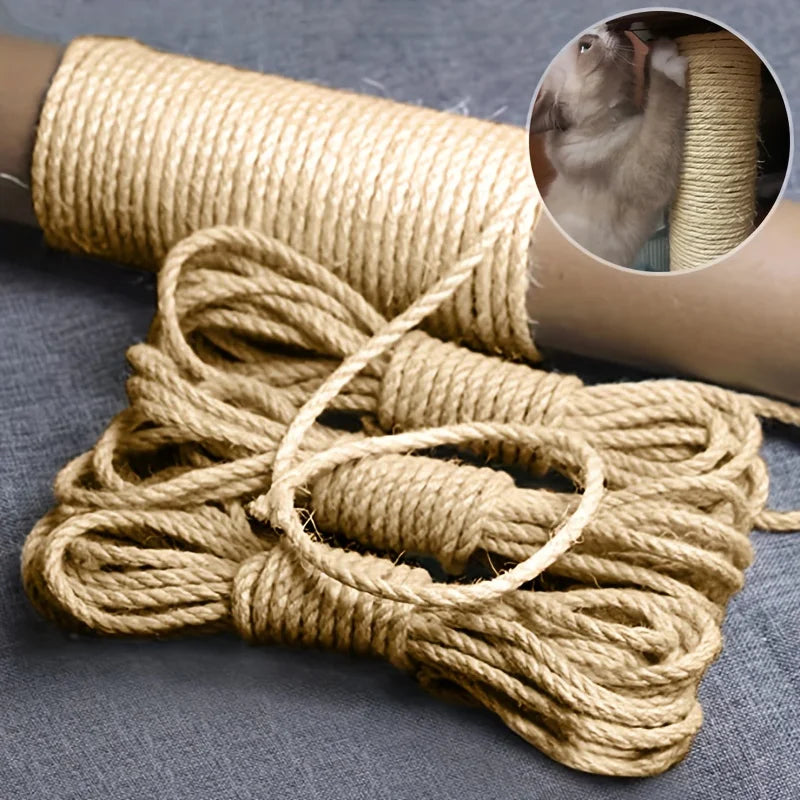 DIY Sisal Rope Roll for Scratching Post Repair & Creation