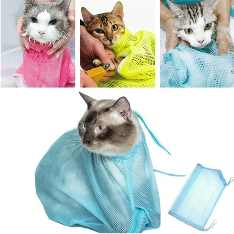 No-Scratch Cat Grooming & Bathing Mesh Bag