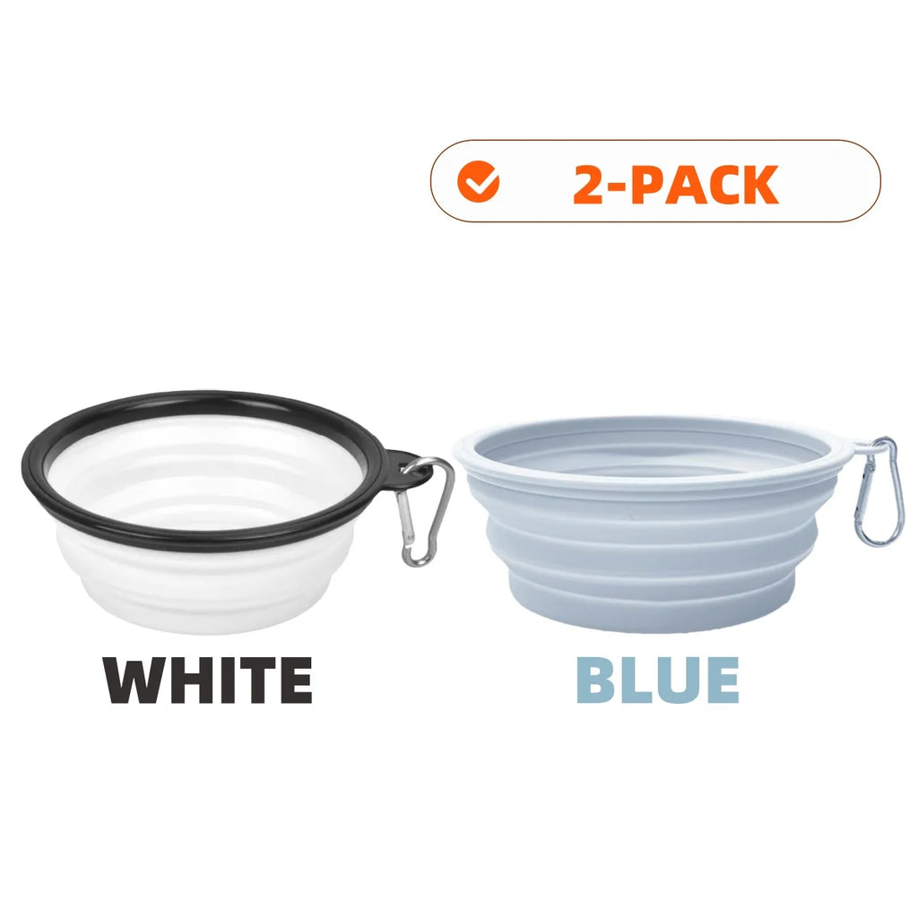 2-Pack Collapsible Silicone Travel Bowls
