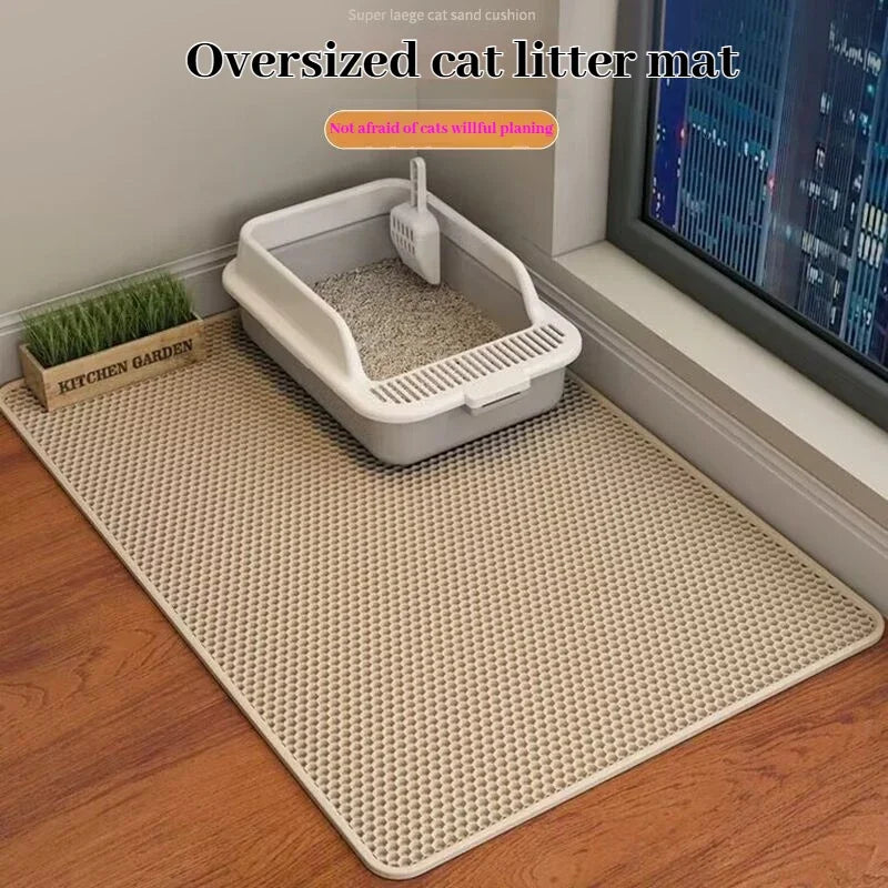 GPN Extra Large Double-Layer Litter Mat: Sand Collection & No Leakage