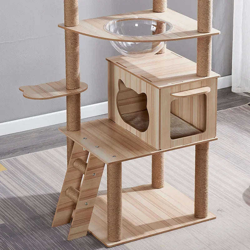 Modern Multi-Level Cat Tree with Observation Hammock