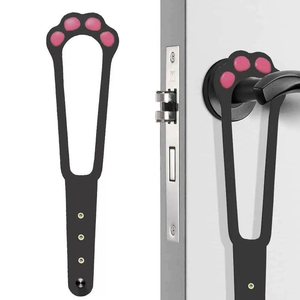 Adjustable Paw-Shaped Cat Door Latch - Excludes Dogs and Babies