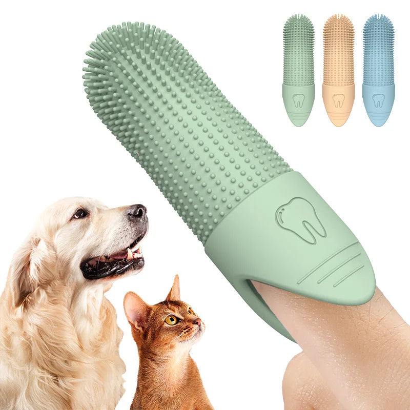 360° Deep-Clean Silicone Finger Toothbrush