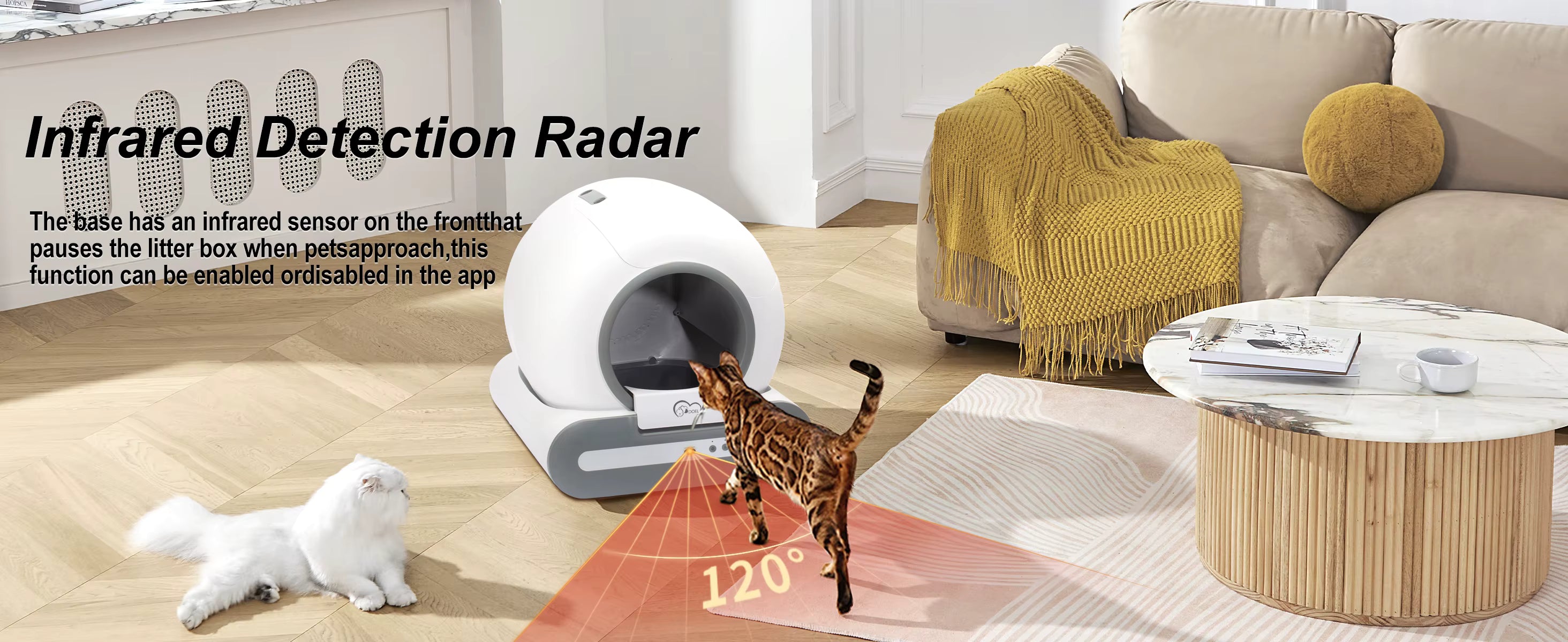 DOEL Self-Cleaning Smart Cat Litter Box with Wi-Fi & Radar Detection