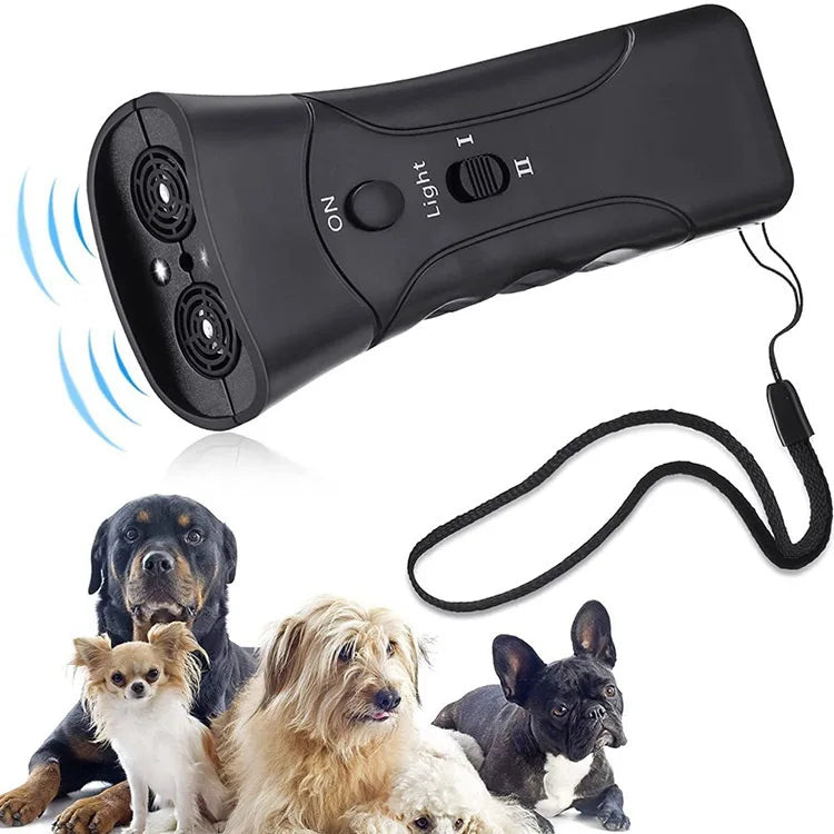 Portable Ultrasonic Anti-Barking & Training Device with LED