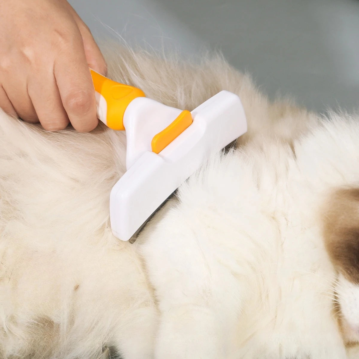 Precision Curved Arc Pet Deshedding Brush