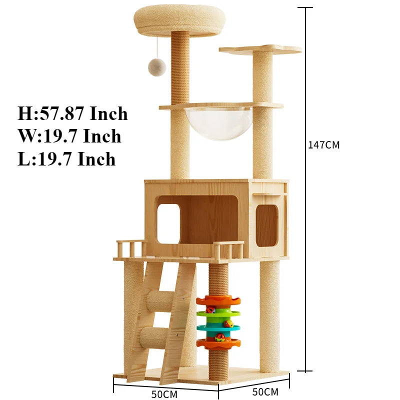 Modern Multi-Level Cat Tree with Observation Hammock