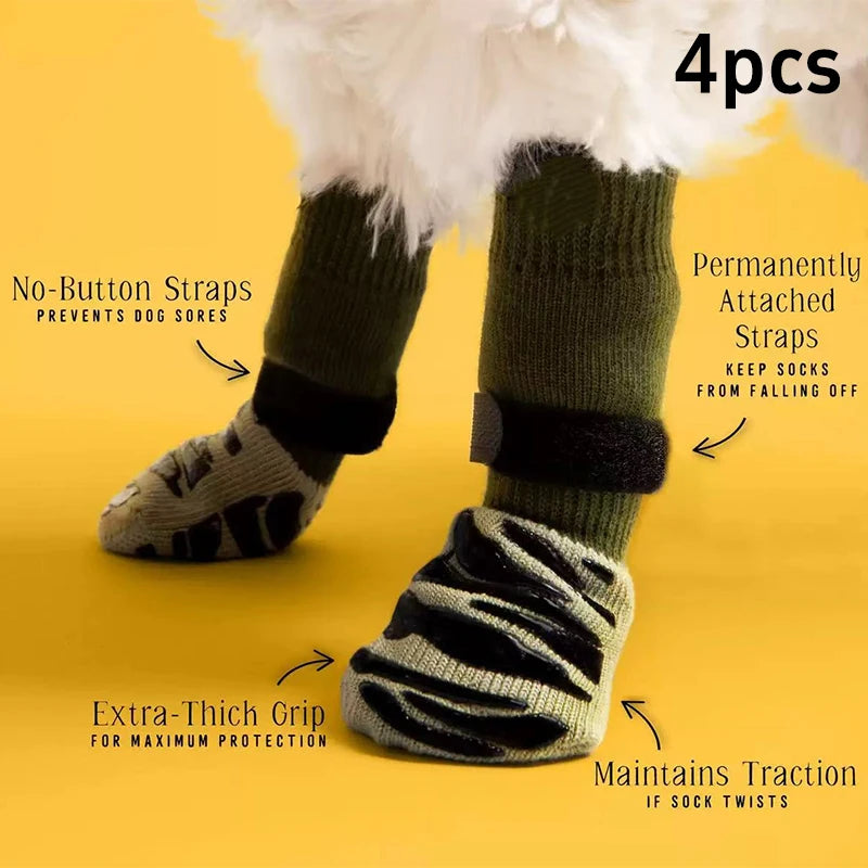 Stay-Put Velcro Anti-Slip Grip Dog Socks
