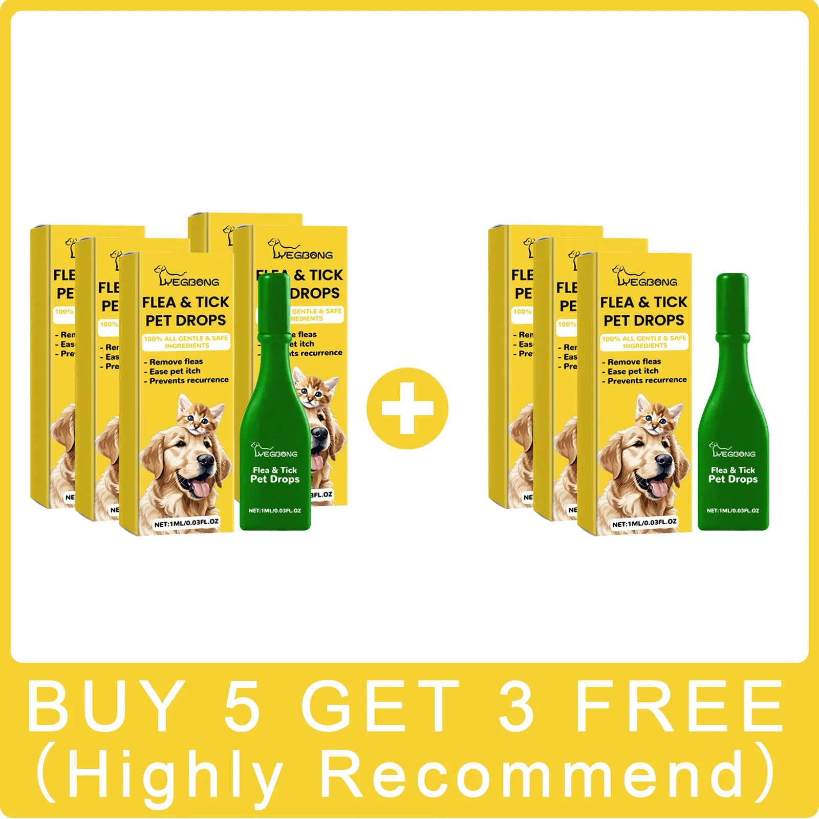 Gentle Flea & Tick Relief Pet Drops (1ml, 3ml, 5ml and 8ml)