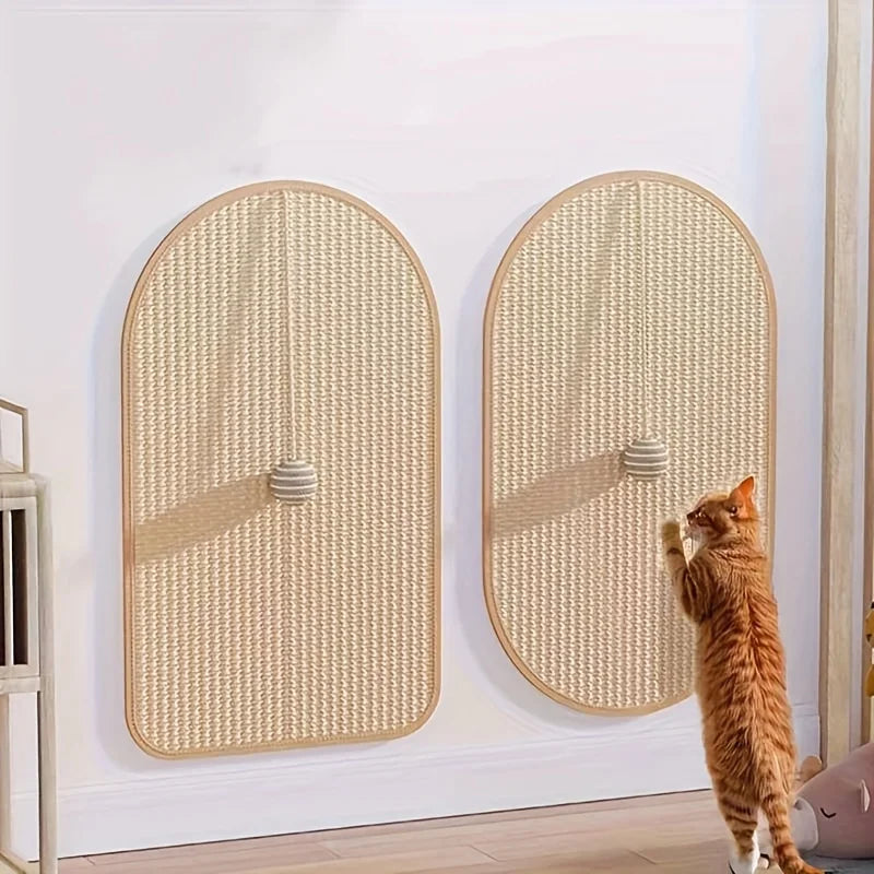 Vertical Sisal Wall Scratcher - Elegant Furniture Protection