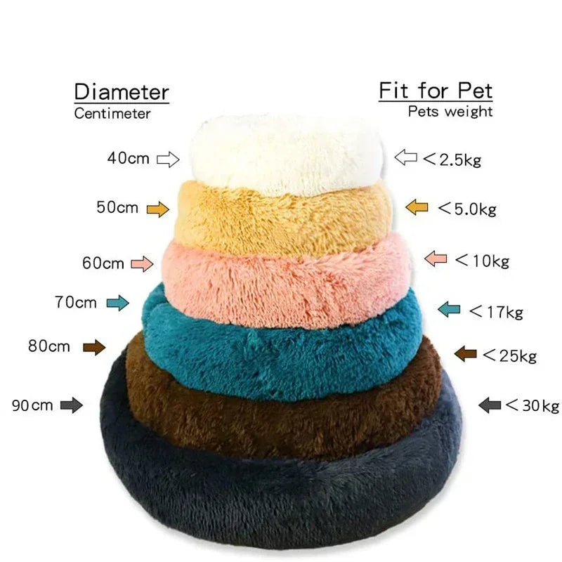 Fluffy Round Pet Bed (Machine Washable) - Maximum Comfort and Versatility