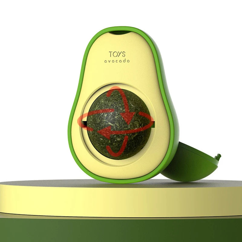 Avocado Shaped Catnip Toy - Fun and Compact Design for Cats