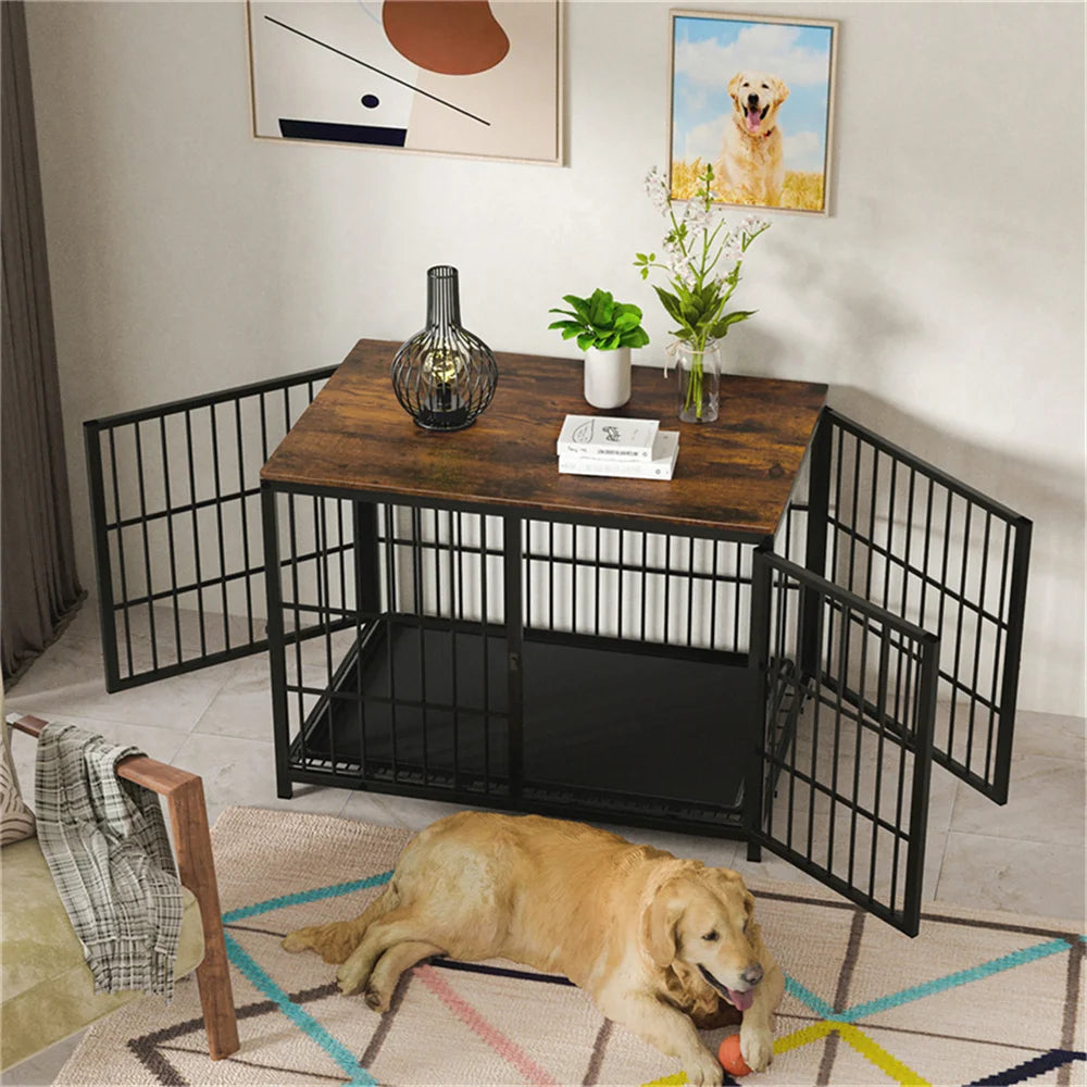 Rustic Furniture Dog Crate & End Table