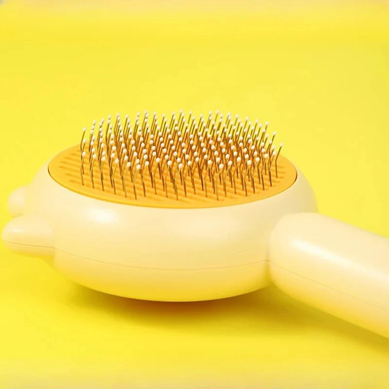Quick-Release Self-Cleaning Pet Brush