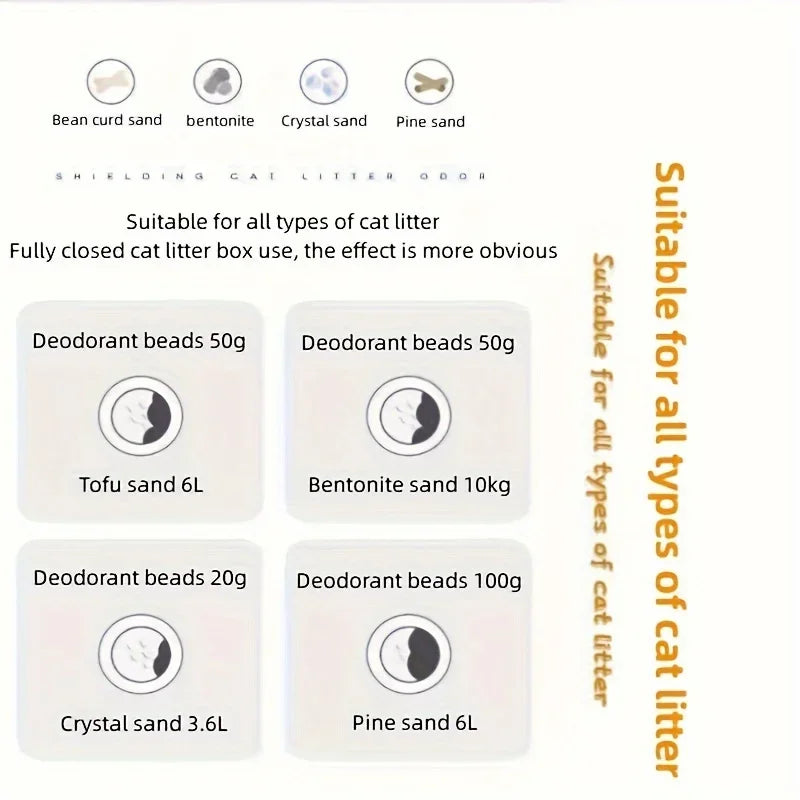 Multi-Scent Cat Litter Deodorizer Beads (250ml)