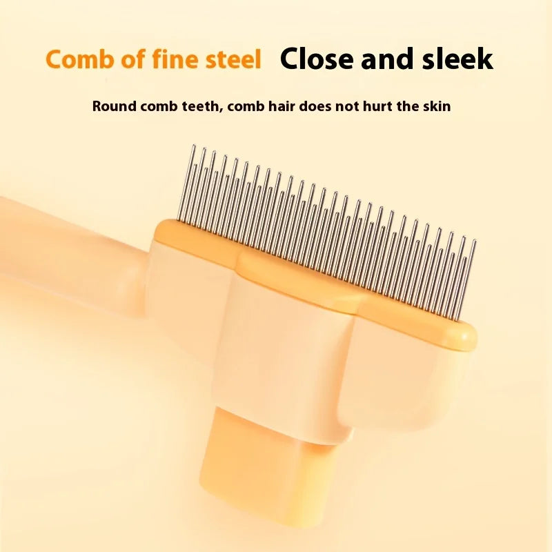Patented One-Key Self-Cleaning Pet Comb
