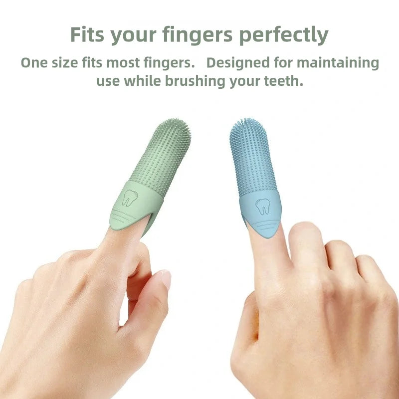 360° Deep-Clean Silicone Finger Toothbrush