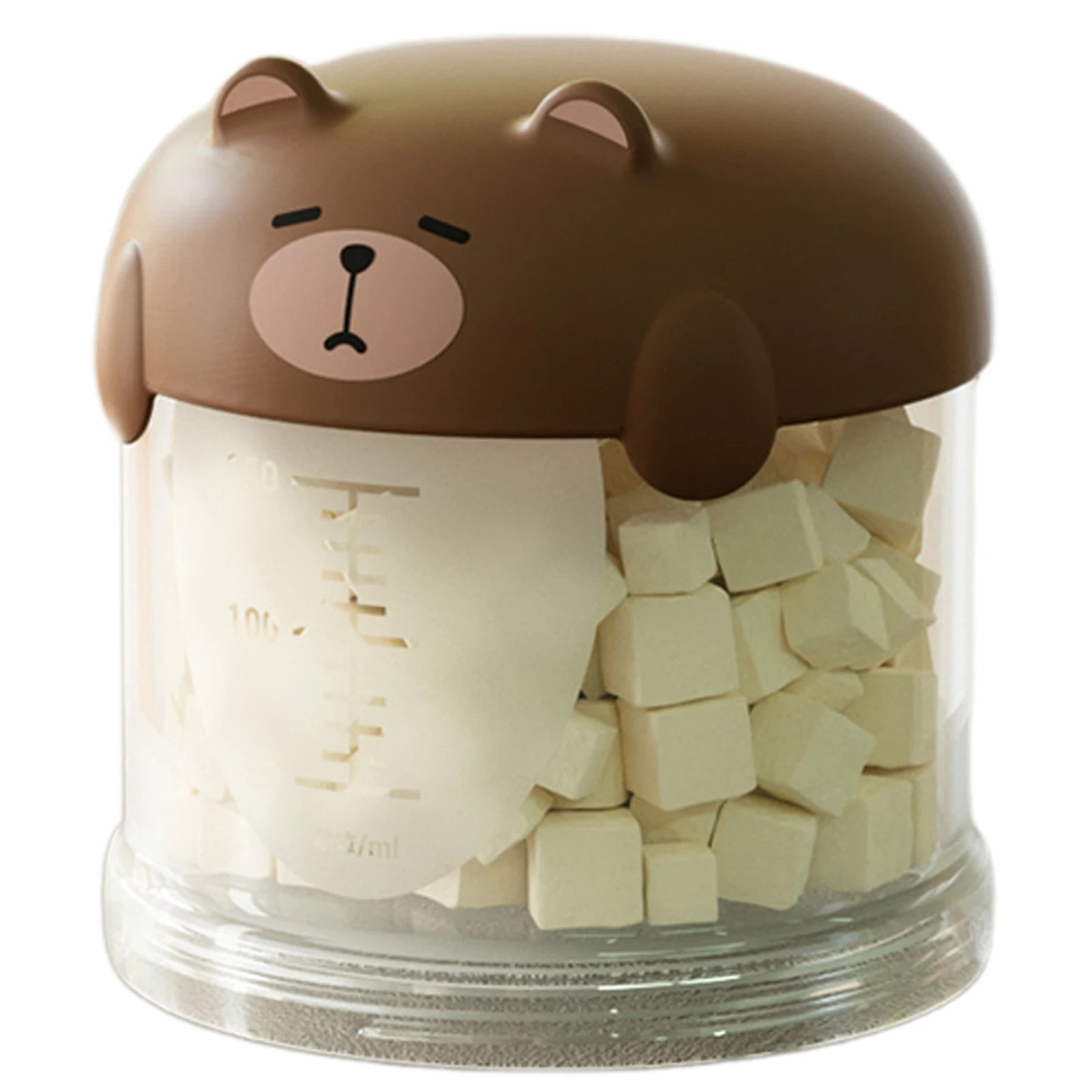 Stackable Bear-Top Travel Food Dispenser