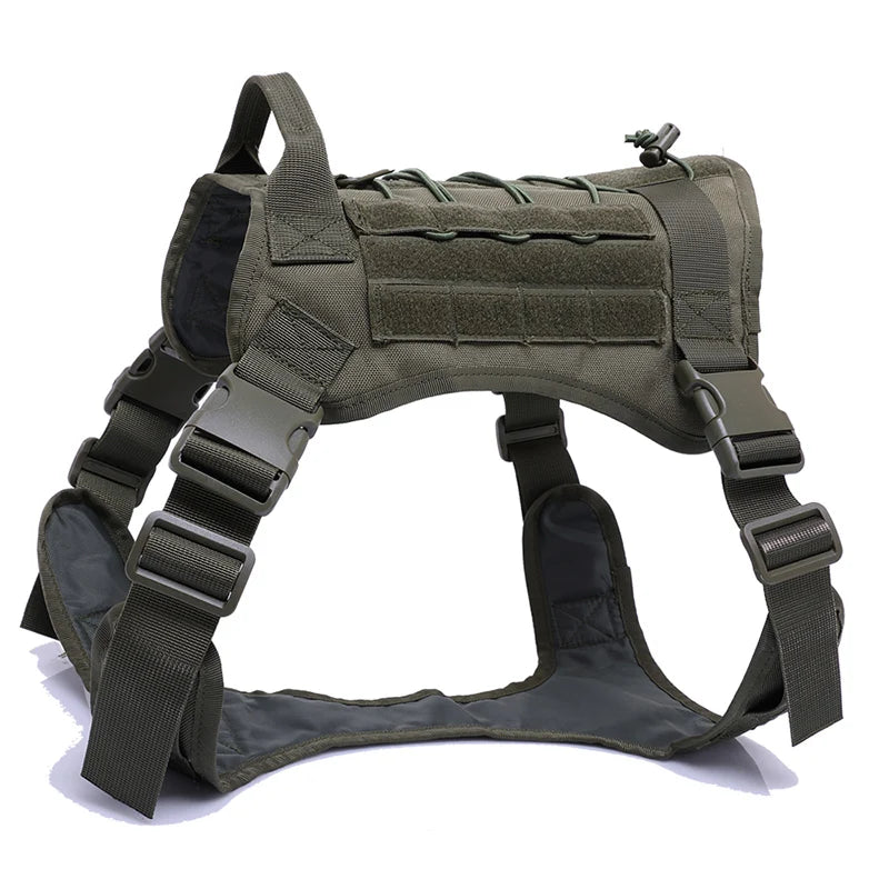 Heavy-Duty Tactical No-Pull Dog Harness and Bungee Leash Set