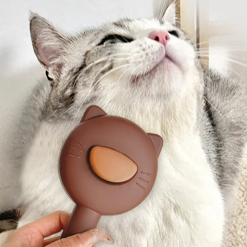 Comfort-Clean Cat Head Pet Grooming Brush