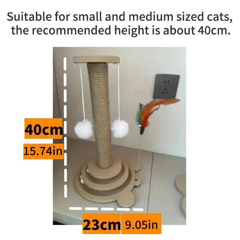 Paw-Shaped Base Sisal Cat Scratching Tower
