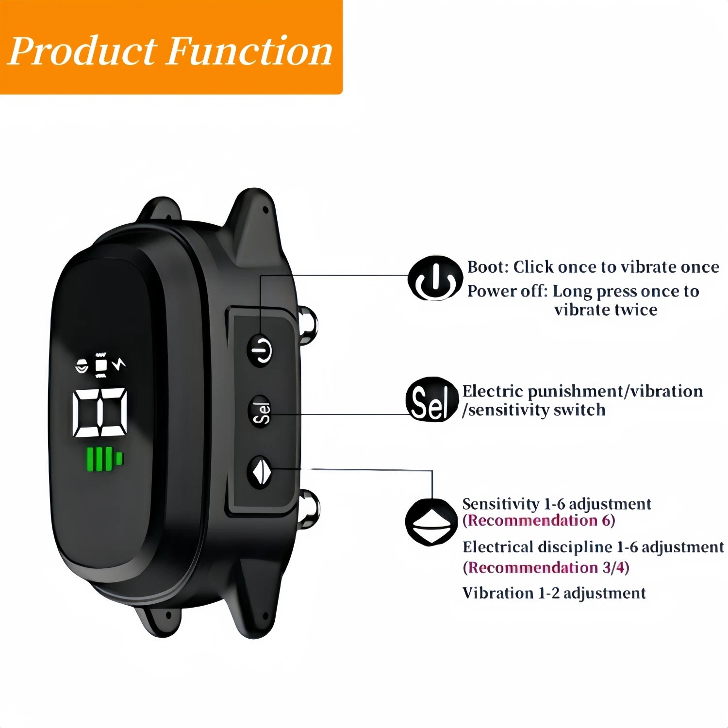 Remote Control Dual-Mode Dog Training Collar