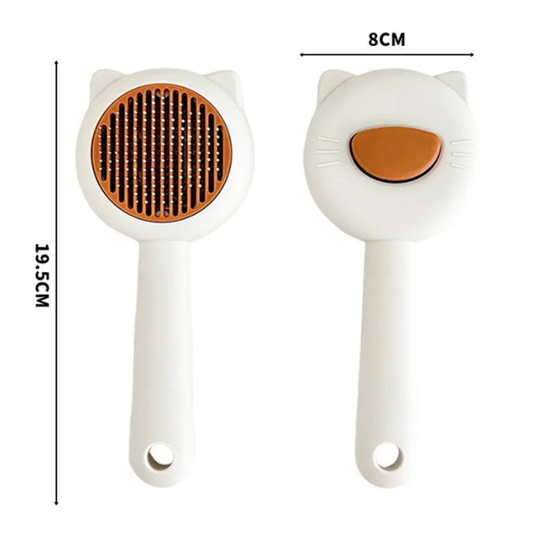 Comfort-Clean Cat Head Pet Grooming Brush