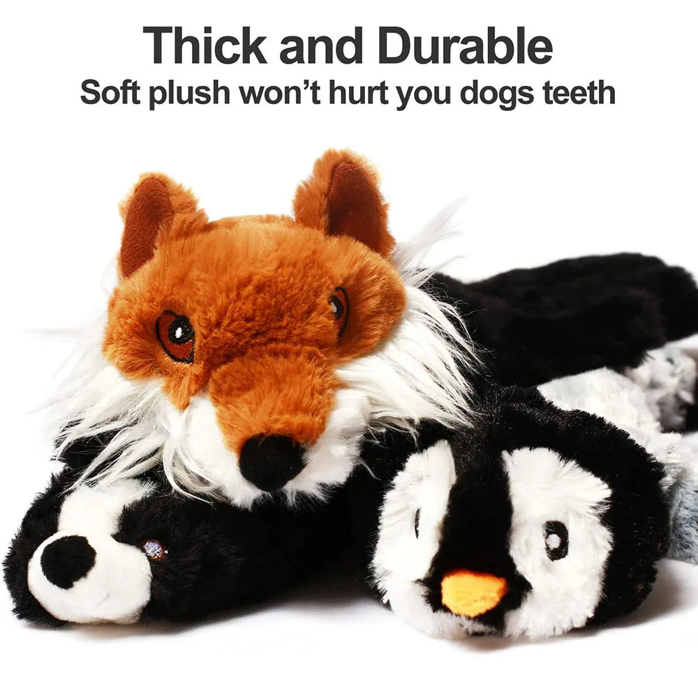 No Stuffing Wild Animal Plush Toys - Safe Hunting and Chewing Fun
