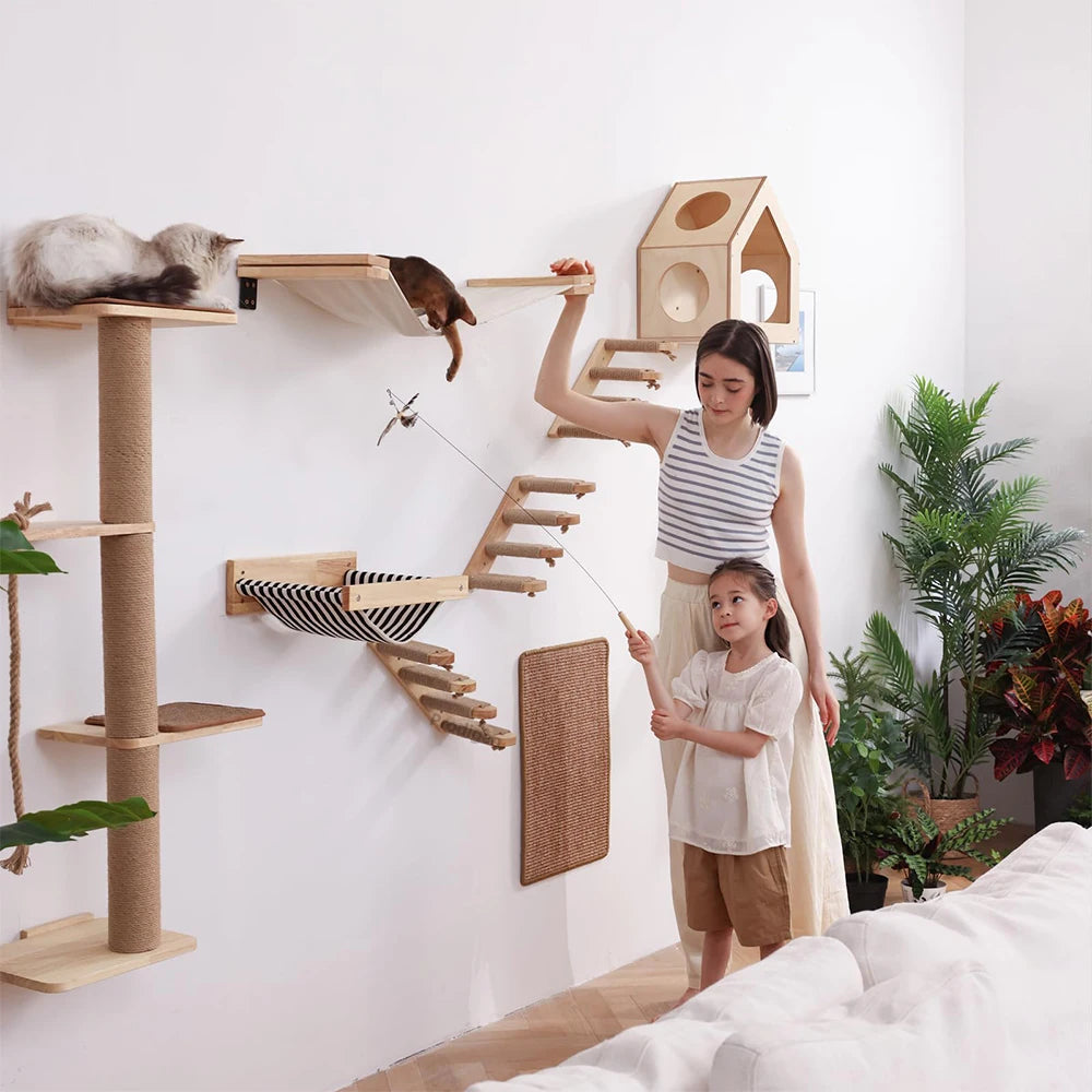 Modular Wall-Mounted Cat Adventure Park - Build Your Vertical Playground