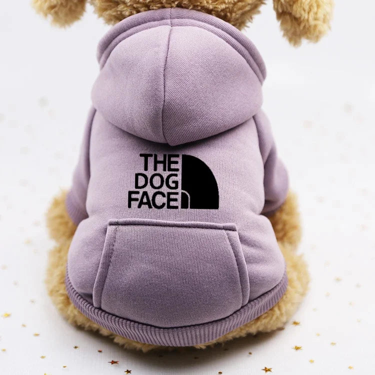"The Dog Face" Hoodie with Hood and Pocket - Cozy Urban Style