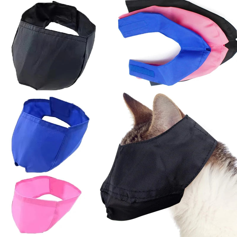 Adjustable Comfort Cat Muzzle for Grooming & Safety