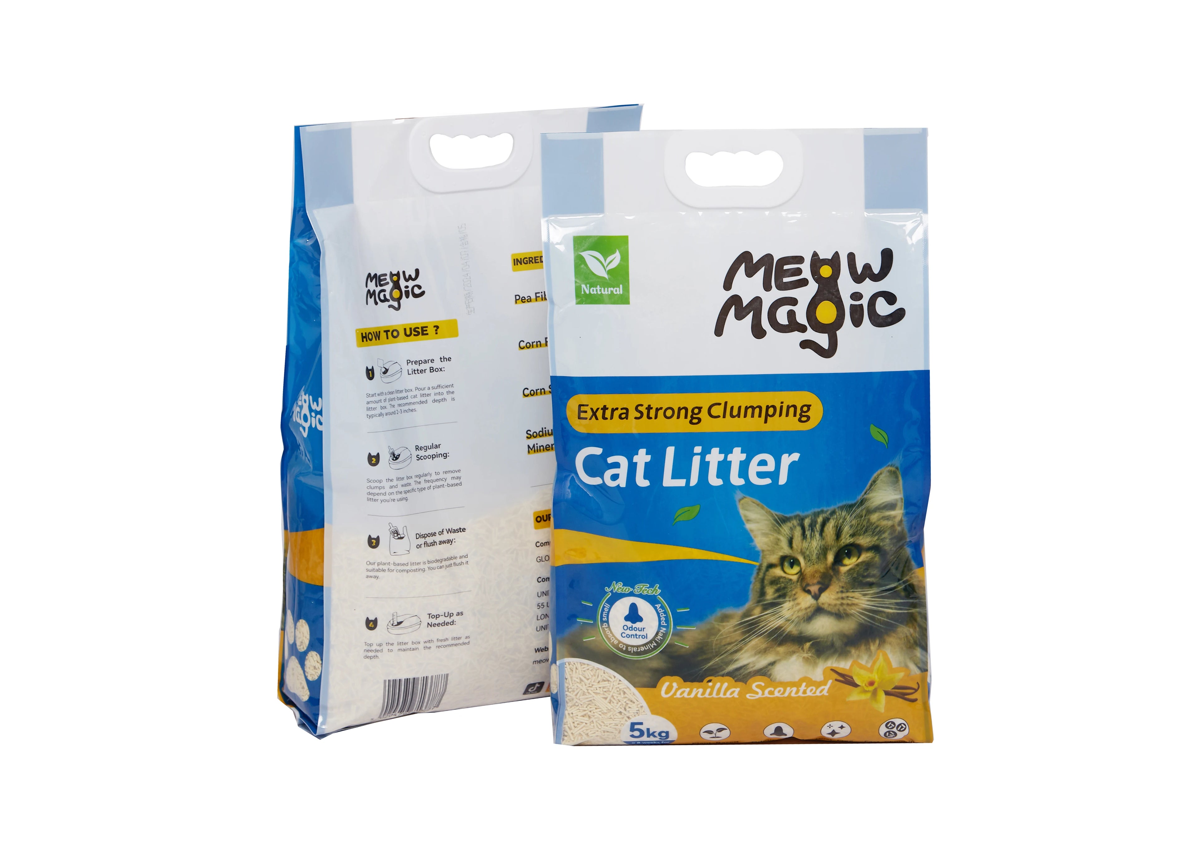 MEOW MAGIC Cat Litter: Extra Strong Clumping with Vanilla Scent
